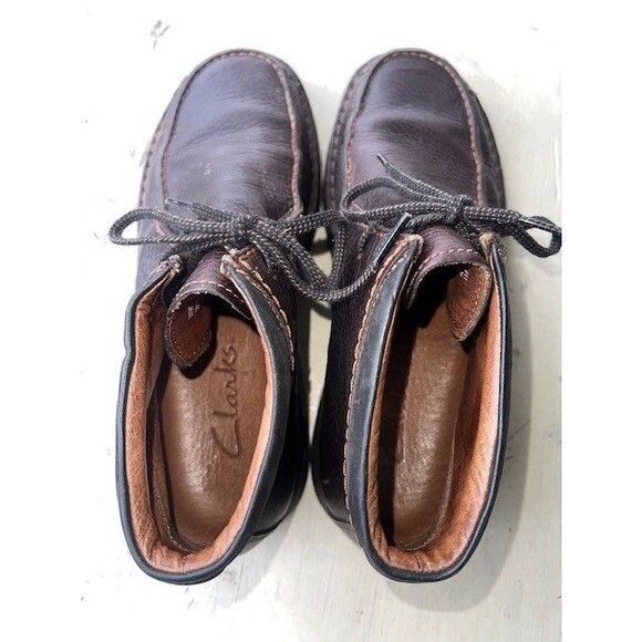 Clarks Wallabee Chukka Boots Lo Brown Beeswax Leather Men Size 8.5M main image 5